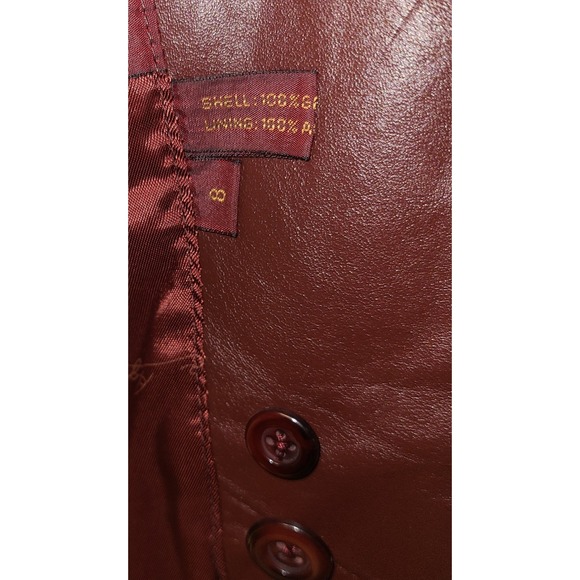 Etienne Aigner Brown Leather Jacket - Picture 10 of 16